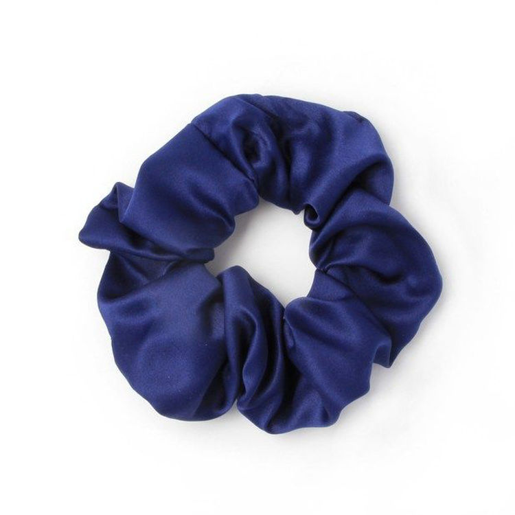 Picture of 8161 / 1610 REGULAR - NAVY SATIN SCRUNCHIE DIA.10CM.
